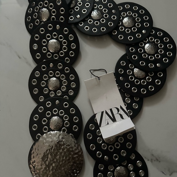 Zara Black and Silver Statement Belt